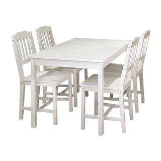 IDEA Nábytok Stôl + 4 stoličky 8849 biely lak, značky IDEA Nábytok