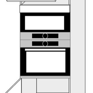 ArtExt  Kuchynská skrinka vysoká pre vstavané spotrebiče PLATINIUM | D14RU 60 207 Farba korpusu, značky ArtExt