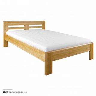 Drewmax Manželská posteľ - masív LK211 | 180 cm dub