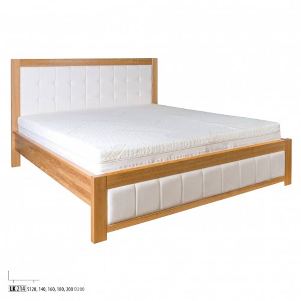 Drewmax  Jednolôžková posteľ - masív LK214 | 120 cm dub, značky Drewmax