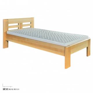 Drewmax Jednolôžková posteľ - masív LK160 | 80 cm buk