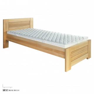 Drewmax Jednolôžková posteľ - masív LK161 | 80 cm buk