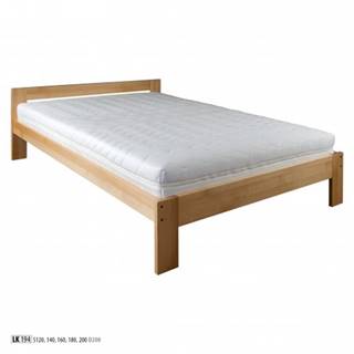 Drewmax Manželská posteľ - masív LK194 | 160 cm buk