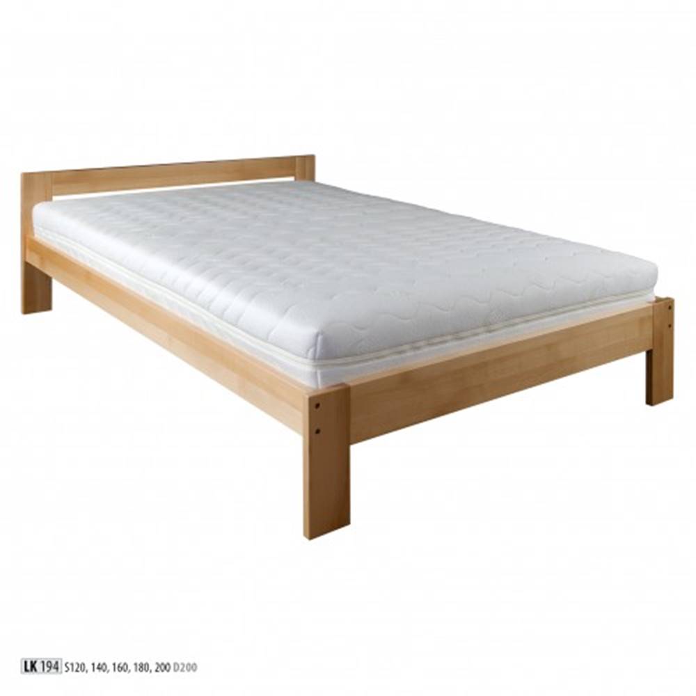 Drewmax  Manželská posteľ - masív LK194 | 140 cm buk, značky Drewmax