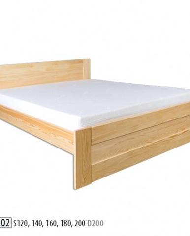 Drewmax Manželská posteľ - masív LK102 | 180cm borovica