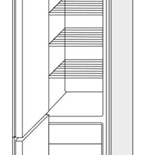 ArtExt  Kuchynská skrinka vysoká pre vstavanú chladničku ESSEN | D14DL 60 207 Farba korpusu, značky ArtExt