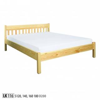 Drewmax Manželská posteľ - masív LK116 | 160cm borovica