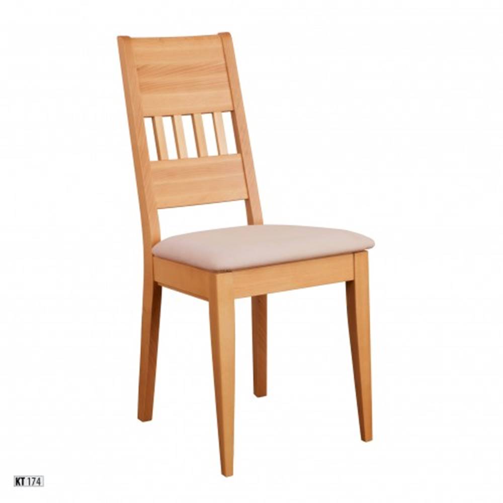 Drewmax  Jedálenská stolička - masív KT174 | buk / koža, značky Drewmax