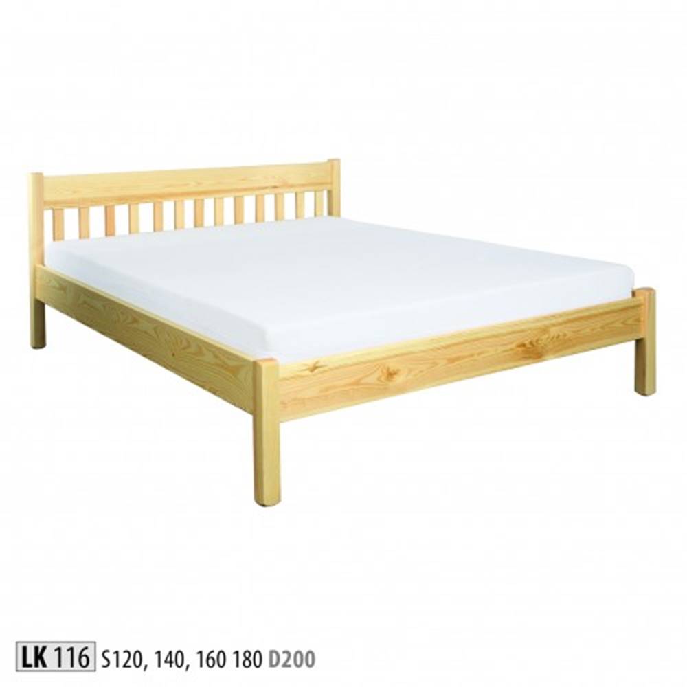 Drewmax  Manželská posteľ - masív LK116 | 160cm borovica, značky Drewmax