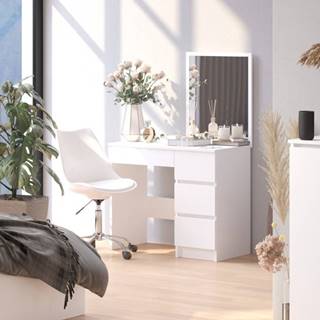 ArtAko  Toaletný stolík so zrkadlom CLIPS T-6 | biela matná 60x50, značky ArtAko