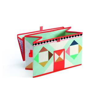 Djeco Pestrofarebná škatuľka na hračky  Domček, značky Djeco