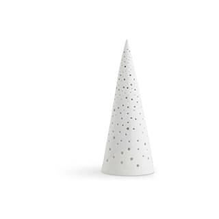 Kähler Design Biely vianočný svietnik z kostného porcelánu  Nobili, výška 30 cm, značky Kähler Design