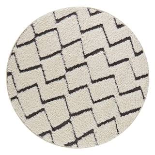 Béžovo-čierny koberec Mint Rugs Handira, ⌀ 160 cm
