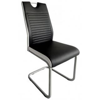 Jedálenská stolička Rindul, čierna / biela ekokoža