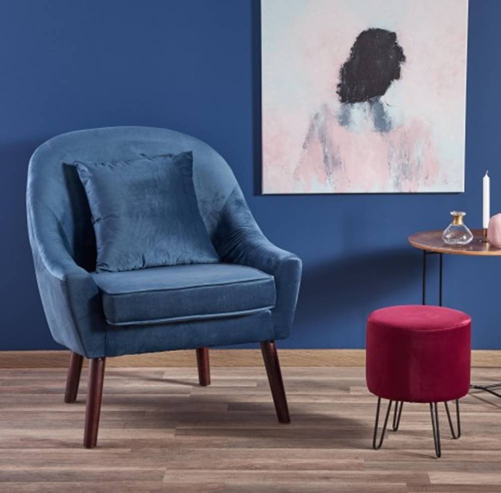OKAY nábytok Kreslo Opale modrá, značky OKAY nábytok