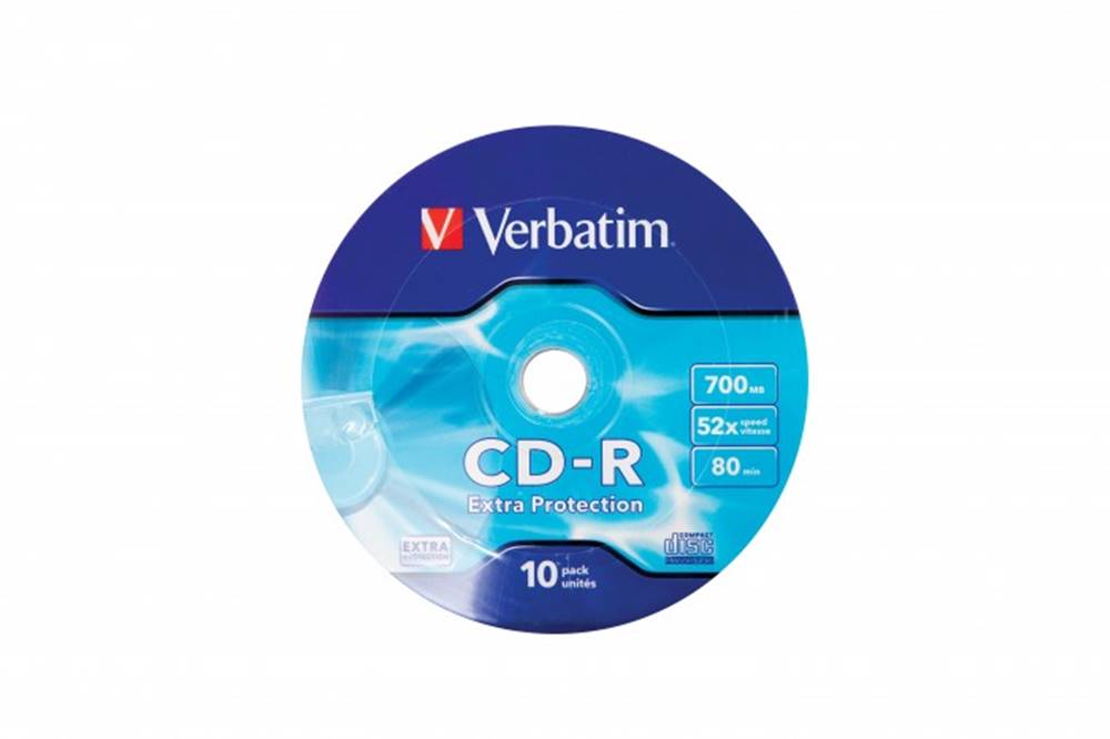 Verbatim  CD-R 700MB 52x, 10ks, značky Verbatim
