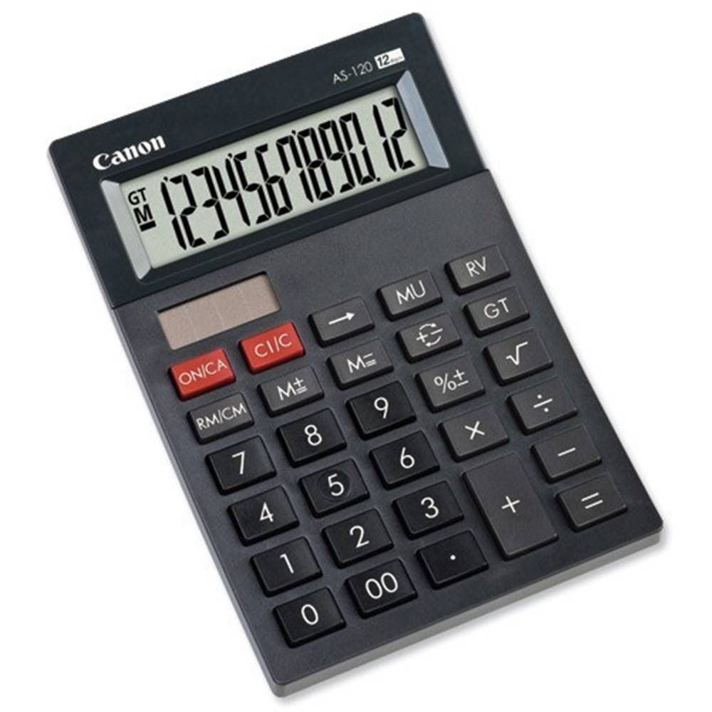 Canon Stolná kalkulačka  AS-120, čierna, značky Canon