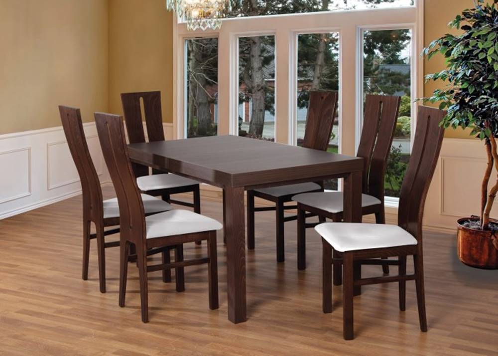 OKAY nábytok Set 1 - 6x stolička,stôl,rozkladací, značky OKAY nábytok