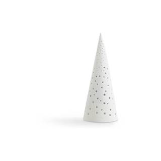 Kähler Design Biely vianočný svietnik z kostného porcelánu  Nobili, výška 25,5 cm, značky Kähler Design