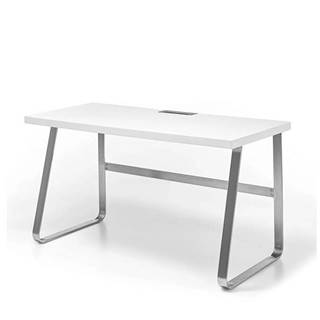 Sconto Písací stôl FIRION biela/oceľ, značky Sconto