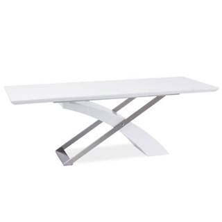 Jedálenský stôl biela/biela extra vysoký lesk HG 160-220x90 cm KROS
