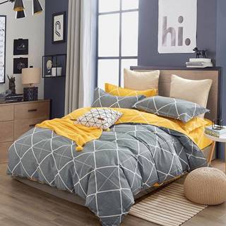 Bavlnená saténová posteľná bielizeň ALBS-M0021B 140x200