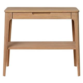 Unique Furniture Konzolový stolík z dreva bieleho duba  Amalfi, 90 x 37 cm, značky Unique Furniture