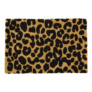 Artsy Doormats Čierna rohožka z prírodného kokosového vlákna  Leopard, 40 x 60 cm, značky Artsy Doormats