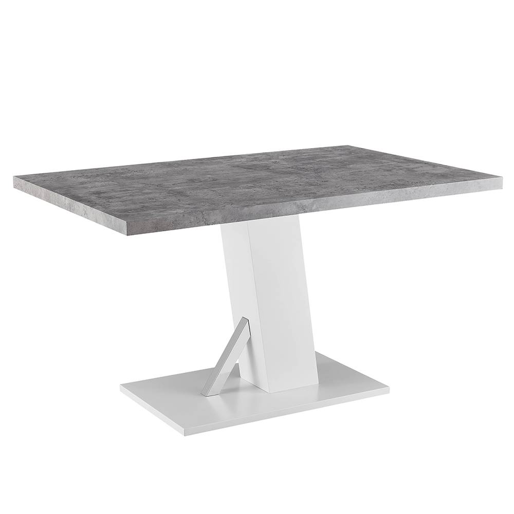 Kondela Jedálenský stôl betón/biela matná 138x90 cm BOLAST, značky Kondela