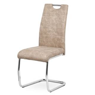 Jedálenská stolička ZOEY krémová/strieborná