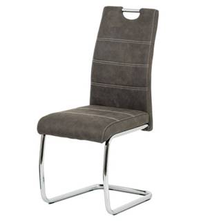 Jedálenská stolička ZOEY sivá/strieborná