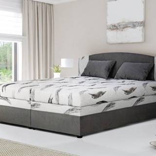 OKAY nábytok Čalúnená posteľ Kappa 180x200, sivá, vr. matracov, roštu a ÚP, značky OKAY nábytok