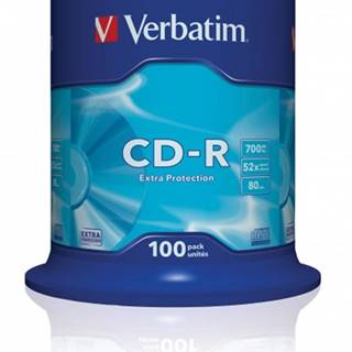 Verbatim  CD-R 700MB 52x, 100 ks, značky Verbatim