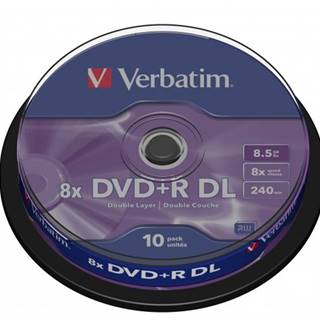 Verbatim DVD+R 8,5GB 8x, 10 ks