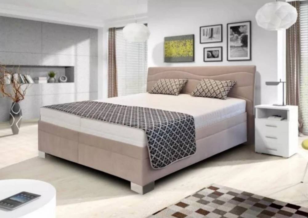OKAY nábytok Čalúnená posteľ Windsor 200x200 vrátane pol.roštu, bez matracov, značky OKAY nábytok