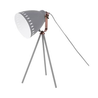 Leitmotiv Sivá stolová lampa s detailmi v medenej farbe  Mingle, značky Leitmotiv