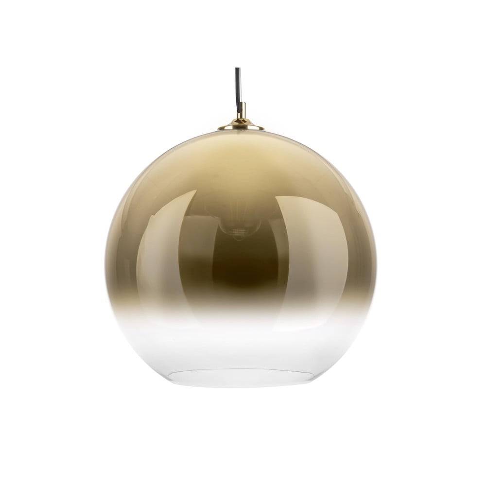 Leitmotiv Sklenené závesné svietidlo v zlatej farbe  Bubble, ø 40 cm, značky Leitmotiv