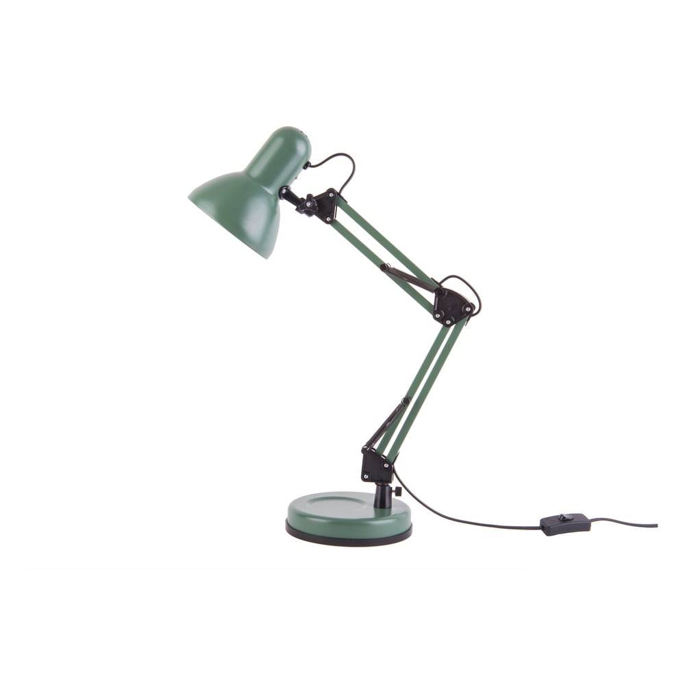 Leitmotiv Zelená stolová lampa s čiernymi detailmi  Hobby, ø 12,5 cm, značky Leitmotiv