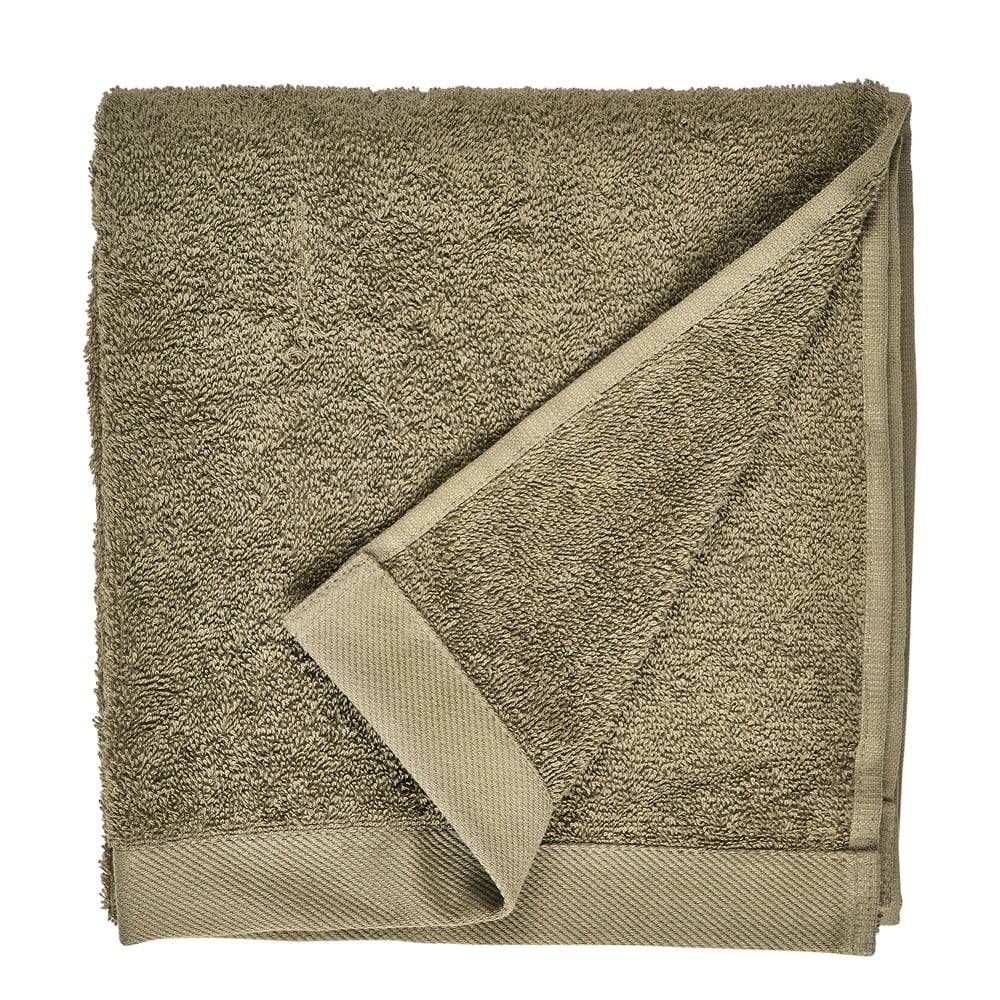Södahl Olivovozelený uterák z froté bavlny  Organic, 100 x 50 cm, značky Södahl