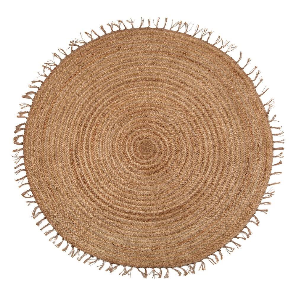 Nattiot Hnedý ručne vyrobený koberec  Abha, ø 140 cm, značky Nattiot