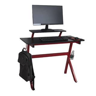 Kondela PC stôl/herný stôl červená/čierna LATIF, značky Kondela