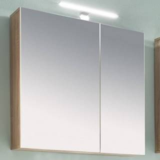 ASKO - NÁBYTOK Kúpeľňová skrinka so zrkadlom Porto, dub sonoma, značky ASKO - NÁBYTOK
