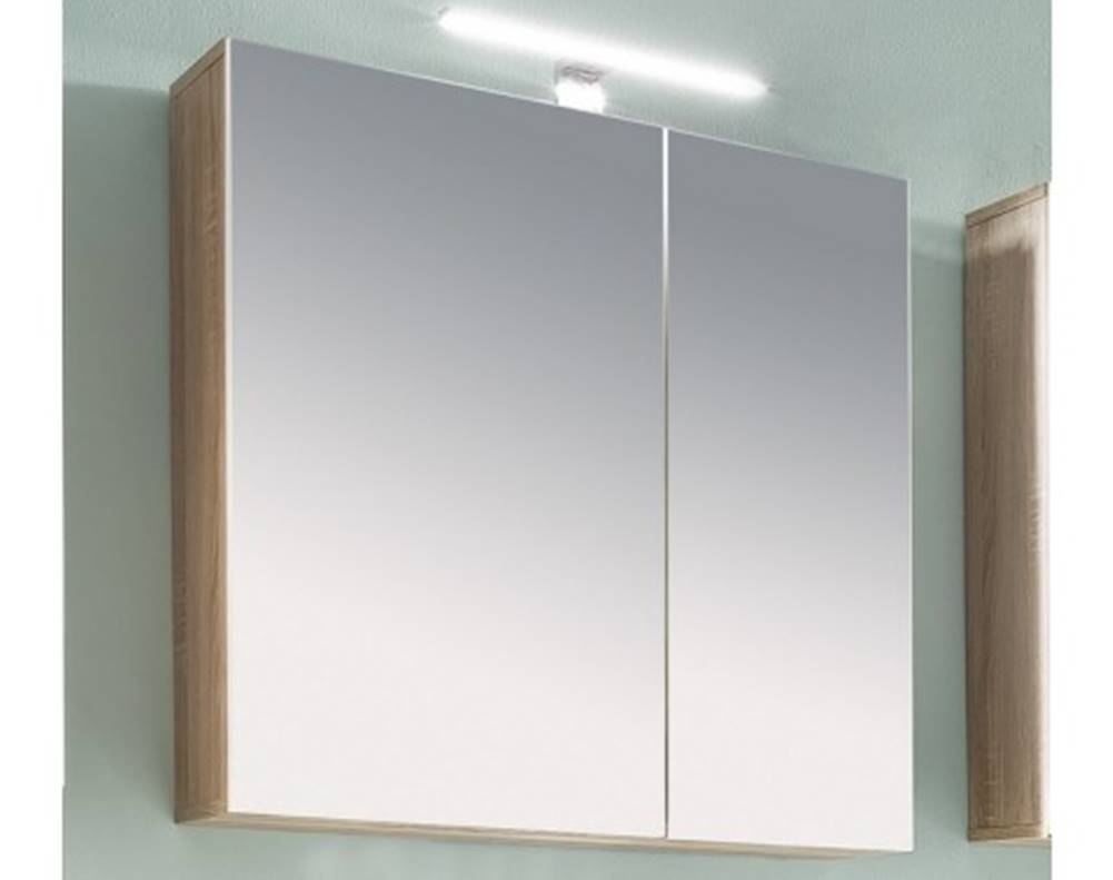 ASKO - NÁBYTOK Kúpeľňová skrinka so zrkadlom Porto, dub sonoma, značky ASKO - NÁBYTOK