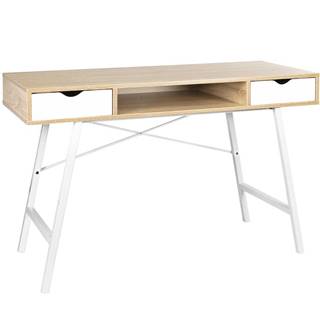 MERKURY MARKET Písací stôl Nordic sonoma/ biely, značky MERKURY MARKET
