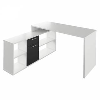 PC stôl biela/čierna NOE NEW