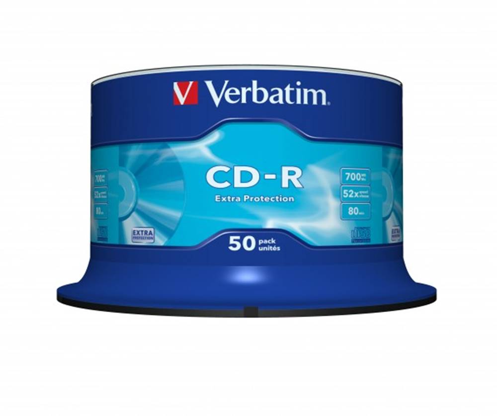 Verbatim  CD-R 700MB 52x, 50ks, značky Verbatim