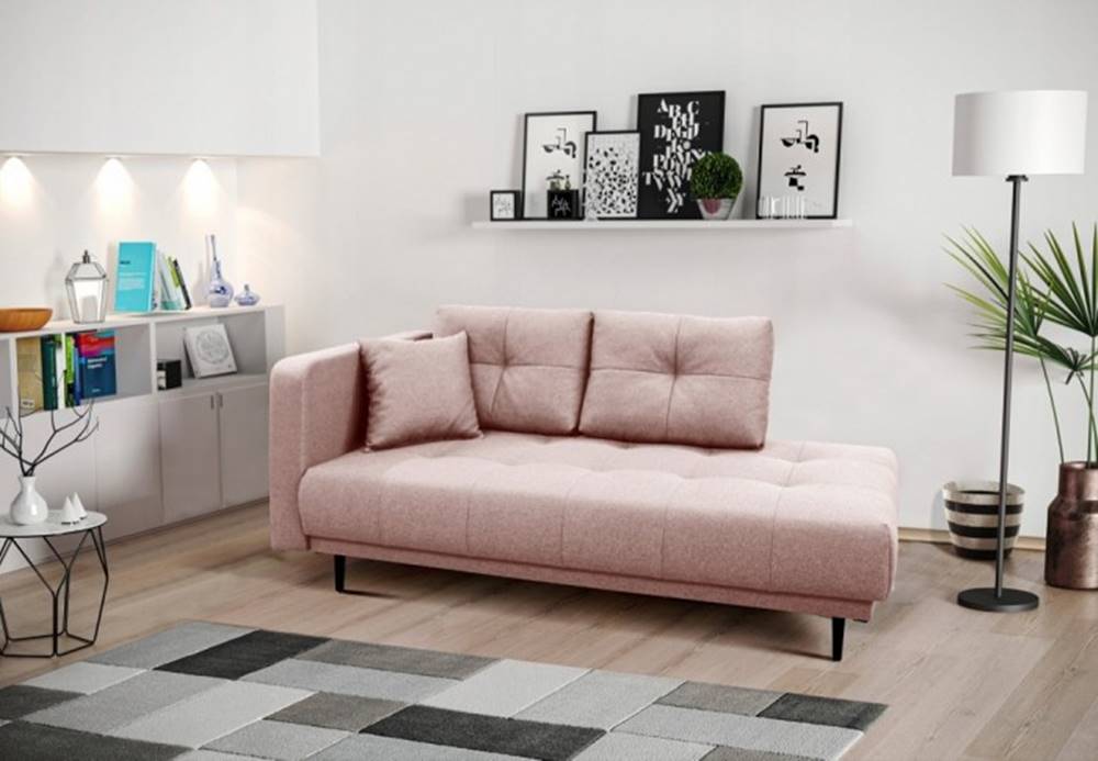 OKAY nábytok Leňoška Bony s úložným priestorom, ľavá strana, ružová, značky OKAY nábytok