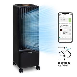 Klarstein  Maxflow Smart,  3 v 1 ochladzovač vzduchu, ventilátor, zvlhčovač vzduchu, 5 l, WiFi, diaľkový ovládač, 2 × chladiaca súprava, značky Klarstein