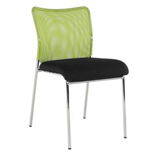 Zasadacia stolička zelená/čierna/chróm ALTAN rozbalený tovar