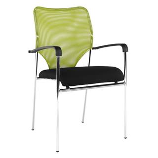 Kondela Zasadacia stolička zelená/čierna UMUT rozbalený tovar, značky Kondela
